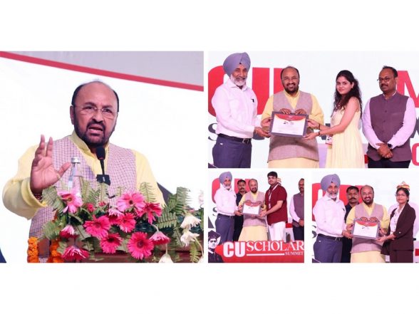Business News | 1500 Meritorious Students from UP, Bihar & Jharkhand Felicitated During Scholars' Summit 2026 at Chandigarh University Uttar Pradesh