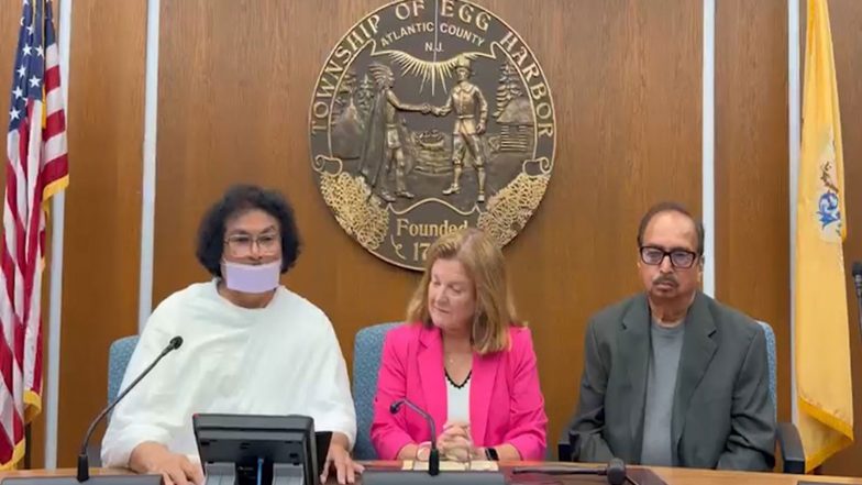 World News | Jain Spiritual Leader Acharya Lokesh Receives Civic Proclamation in New Jersey for Peace Work