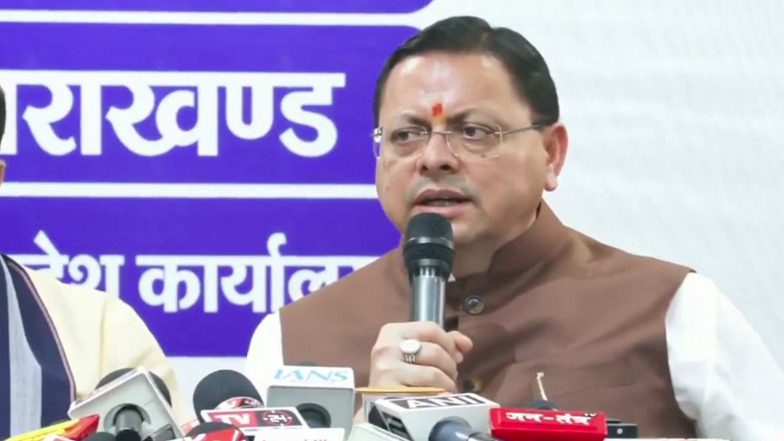 India News | Corruption Was Integral Under Congress: Uttarakhand CM Dhami Praises PM Modi's DBT for Ending Leakage in Funds