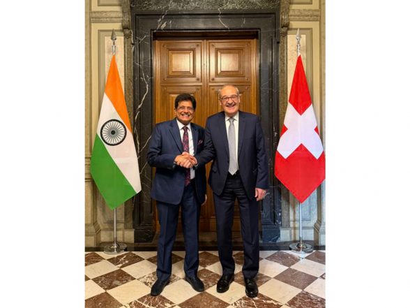 Business News | Piyush Goyal Discusses TEPA Implementation, Swiss Pharma Investments During Switzerland Visit