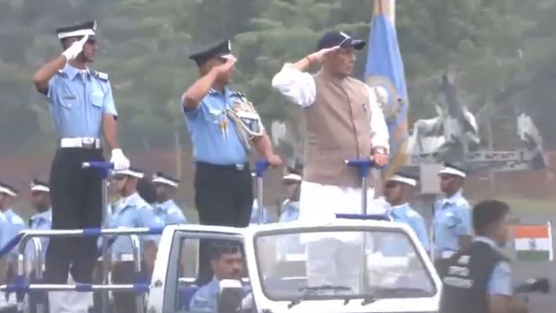India News | Rajnath Singh Reviews Air Force Academy's Combined Graduation Parade in Telangana