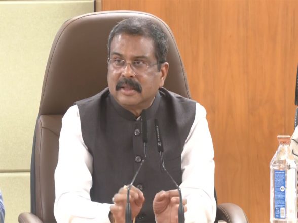India News | Union Education Minister Dharmendra Pradhan Attends 'Pragati Path Yatra' in Bhopal