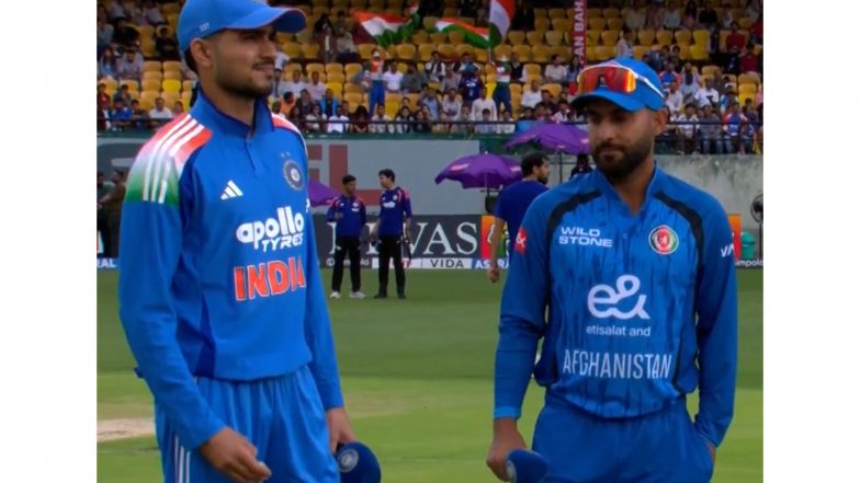 Sports News | India Wins Toss, Elects to Chase Against Afghanistan in 25-over Contest