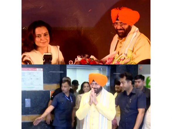 Entertainment News | Kangana Ranaut Attends 'Bharat Bhhagya Viddhaata' Screening in Chandigarh, Haryana CM Nayab Saini Attends
