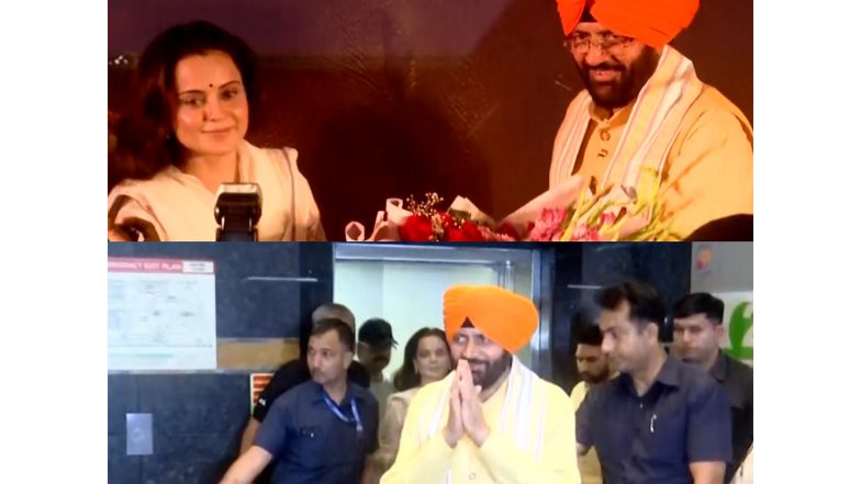 Entertainment News | Kangana Ranaut Attends 'Bharat Bhhagya Viddhaata' Screening in Chandigarh, Haryana CM Nayab Saini Attends