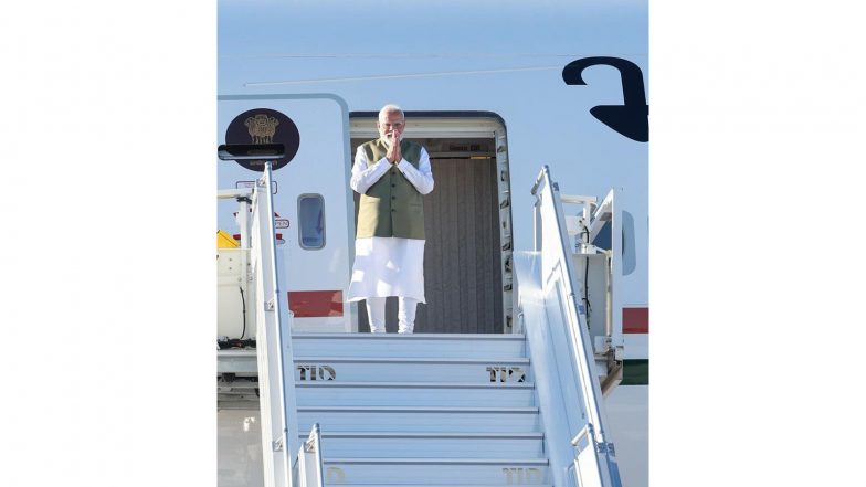 World News | PM Modi Arrives in Nice, Kicks off France Visit with Key Engagements in Evian and Paris