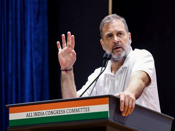 India News |  Rahul Gandhi Calls for Bringing Back Mortal Remains of Indian National Currently Aboard MT Celestial