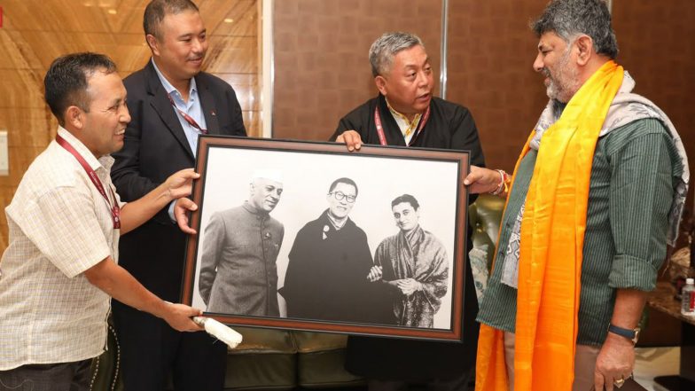 World News | Central Tibetan Administration Representative Tsultrim Meets K''taka CM Shivakumar, Conveys Greetings from Dalai Lama