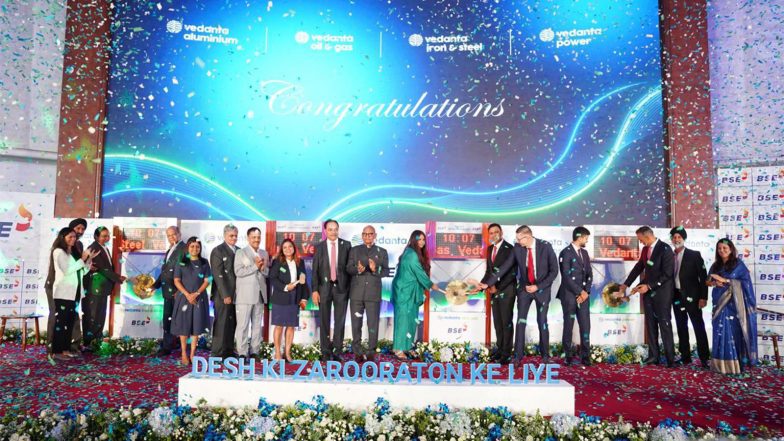 Business News | Vedanta's Four Demerged Businesses Begin Trading on Indian Stock Exchanges