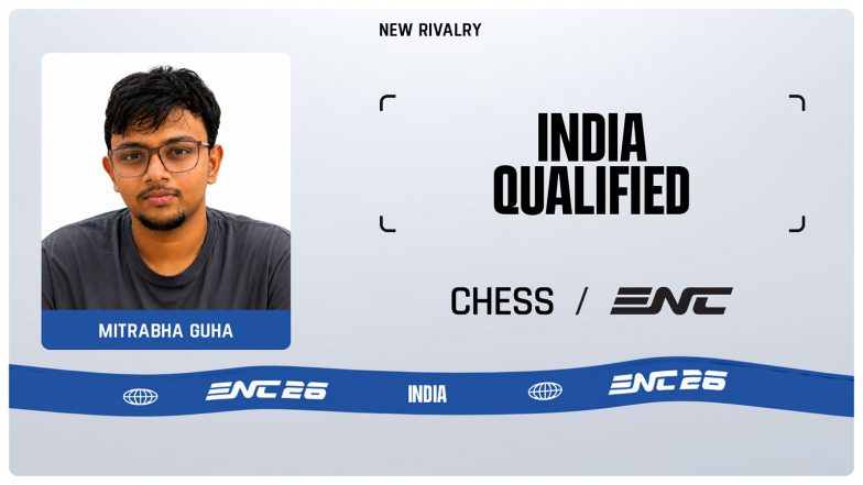 Sports News | Grandmaster Mitrabha Guha Tops Regional Qualifier to Join India's Chess Contingent for Esports Nations Cup 2026