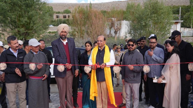 India News | Ladakh LG Saxena Inaugurates Rejuvenated T-trench Water Body at Gompa Village in Leh