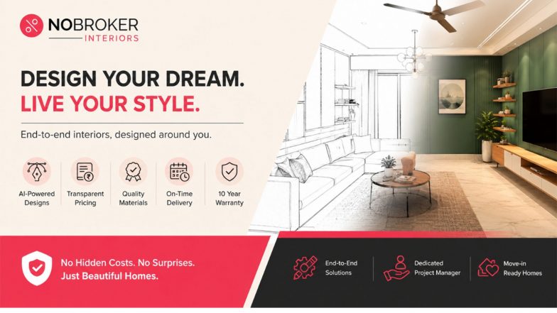 Business News | No More Traditional Interiors: NoBroker Interiors Is Shaping Homes With Tech and Transparency
