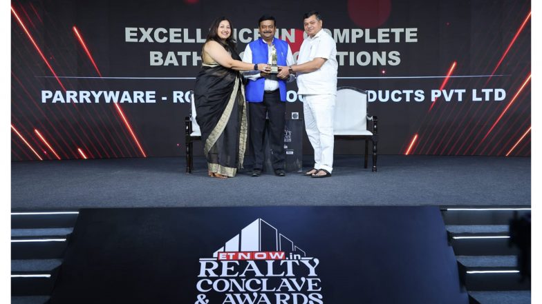 Business News | Parryware Bags 'Excellence in Complete Bathroom Solutions' Honor at ET Now Realty Conclave & Awards 2026