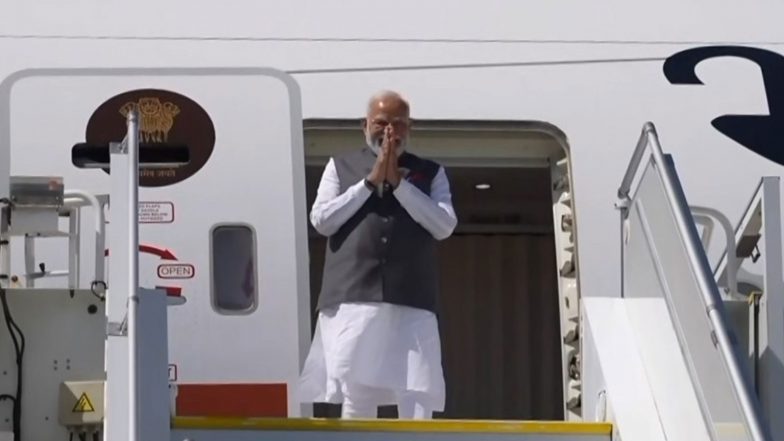 World News | PM Modi Arrives in Geneva on Way to Participate in G7 Summit in Evian, France
