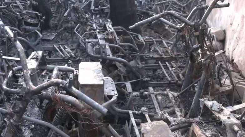 India News | Telangana: Massive Fire at EV Warehouse in Hyderabad; No Casualties