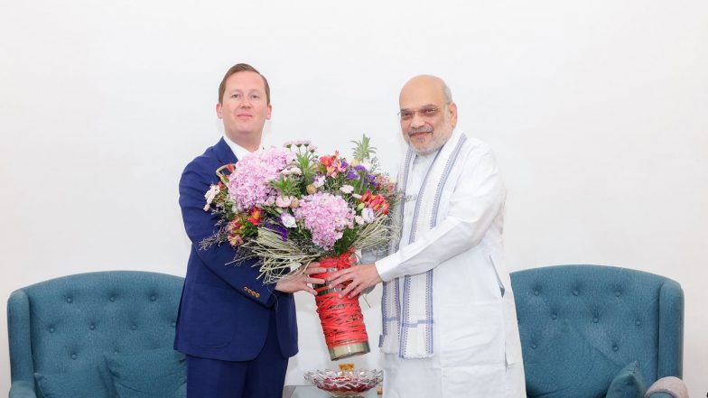 World News | Amit Shah Meets US Ambassador Sergio Gor, Focusing on Deepening Security Cooperation