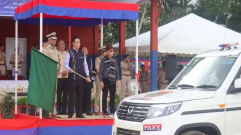 India News | Mizoram CM Lalduhoma Flags off Newly Procured Police Vehicles Under ASUMP Scheme 2025-2026