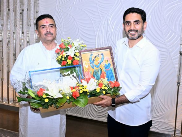 India News | West Bengal CM Adhikari Presents Cultural Artefacts to Andhra IT Minister Nara Lokesh