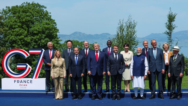 World News | PM Modi Showcases India's Regional Excellence Through Traditional Gifts of Heritage and Wellness to G7 Leaders