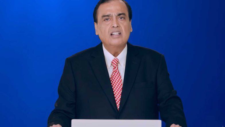 Business News | Reliance AGM: Mukesh Ambani Outlines Next Phase of Growth, Flags Jio IPO, AI, New Energy and Export Push