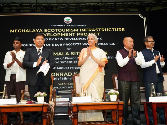 India News | FM Sitharaman Lays Foundation Stone for Rs 1,246 Crore Development Projects in Meghalaya