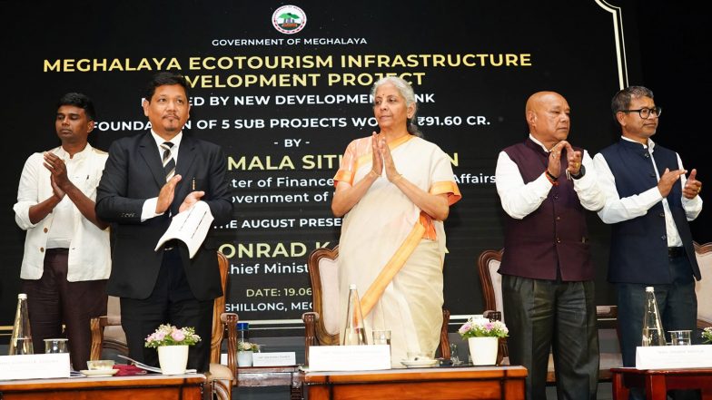 India News | FM Sitharaman Lays Foundation Stone for Rs 1,246 Crore Development Projects in Meghalaya