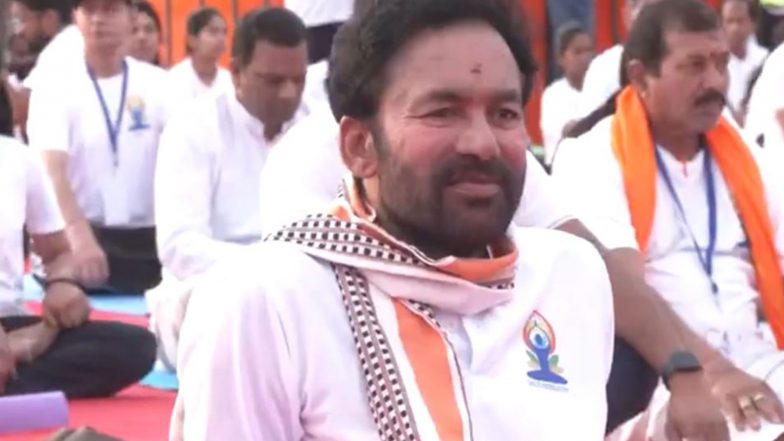 Entertainment News | Ahead of International Yoga Day, Union Minister G Kishan Reddy Leads Mega '24-Hour Countdown Event' in Hyderabad