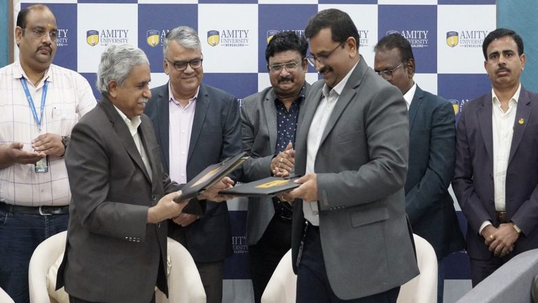 Business News | Amity University Bengaluru and L&T Technology Services Sign a Strategic MoU to Establish E-mobility Centre of Excellence