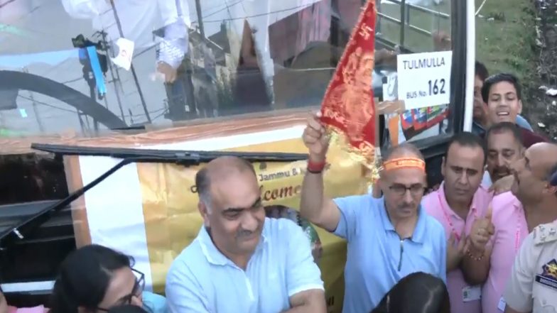 India News | J-K: Around 9,000 Pilgrims Depart from Nagrota for Annual Mata Kheer Bhawani Mela Amid Tight Security