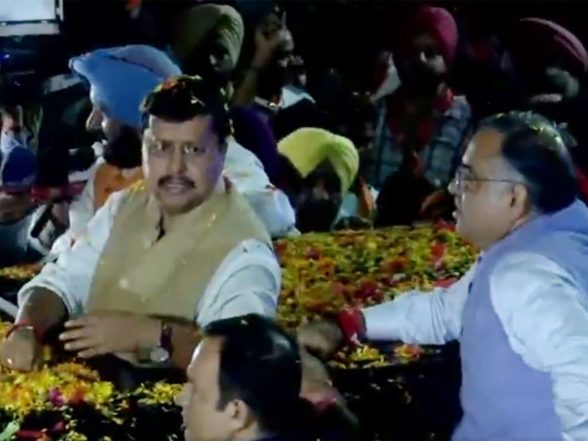 India News | BJP National President Nitin Nabin Holds Mega Roadshow in Jalandhar