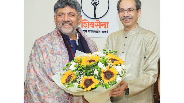 India News | Maharashtra: DK Shivakumar, Uddhav Thackeray Meet at Matoshree Amid Sena UBT Rebellion Buzz