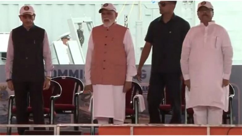 India News | PM Modi Commissions Three Indigenous Naval Platforms in Kolkata