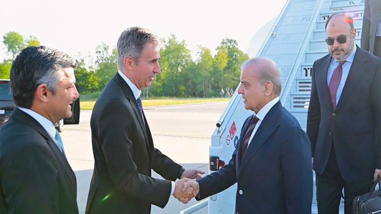 World News | Pakistan PM Sharif, Army Chief Munir Land in Zurich for US-Iran Technical Talks