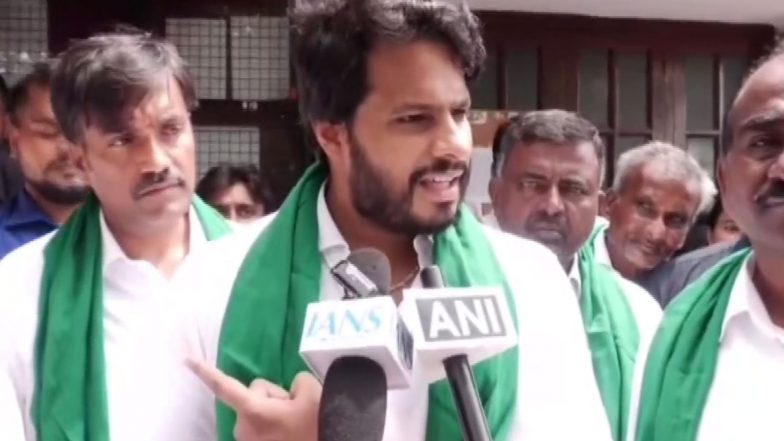 India News | Bidadi Township Row: JD(S) Youth Wing President Kumaraswamy Leads Padayatra Against Land Acquisition