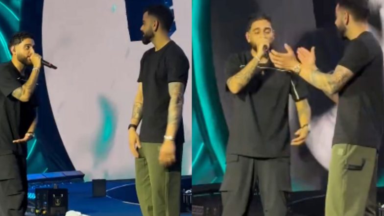 Entertainment News | Virat Kohli Grooves to Karan Aujla's 'Winning Speech' at Grand Delhi Event