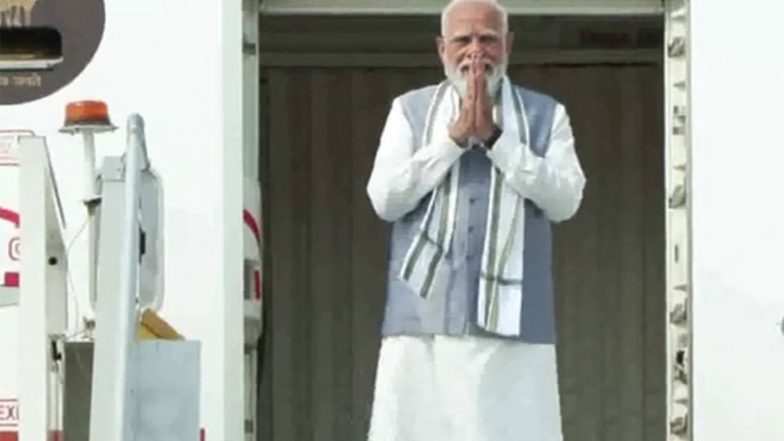PM Narendra Modi Emplanes for Two-Day State Visit to Seychelles, To Attend National Day Golden Jubilee Celebrations (Watch Video)