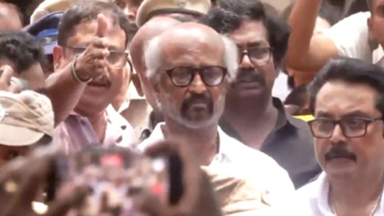 Entertainment News | Rajinikanth Visits K Bhagyaraj's Residence to Pay Final Tribute