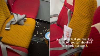 Air India Viral Video: Flight Attendant Slams Passengers for Leaving Trash Inside Cabin