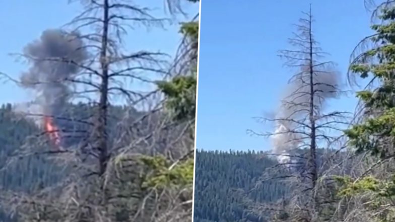US Marine Corps F/A-18 Hornet Fighter Jet Crashes Near Rimrock Lake in Washington, Sparks Wildfire (See Video and Pics)
