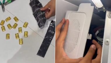 Ahmedabad Customs Seizes INR 4.26 Crore Gold Hidden in Speaker of IndiGo Flight 6E1478 From Dubai (Watch Video)