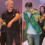 Jensen Huang Viral Video: Nvidia CEO Seen Dancing With Employees During Company’s Event in Taiwan; Clip Surfaces