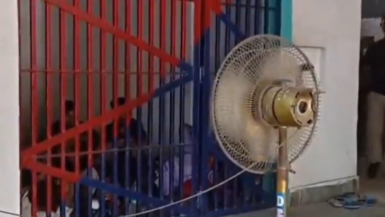 Bihar: Pedestal Fan Installed Outside Jail Cell at Mahua Police Station To Beat Heatwave, Video Surfaces
