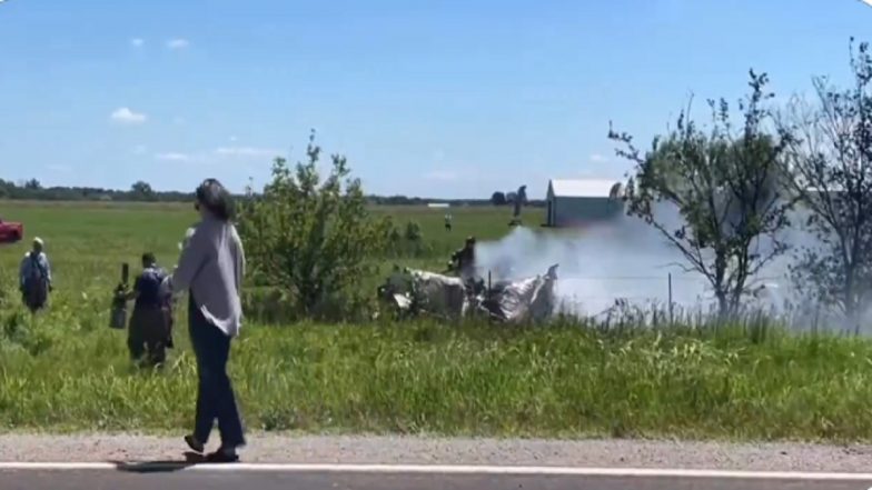 Missouri Plane Crash: All 12 Aboard Skydiving Aircraft Killed After Plane Crashes Near Butler Memorial Airport in Bates County (Watch Video)