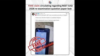 NEET-UG 2026 Re-Exam Paper Leak Claim Debunked; PIB Fact Check Calls Viral Telegram Post Fake