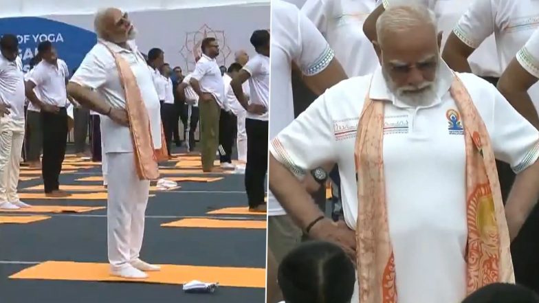Yoga Day 2026: PM Narendra Modi Leads International Yoga Day Celebrations, Says &lsquo;Healthy Society Makes Strong and Prosperous Nation&rsquo; (Watch Videos)