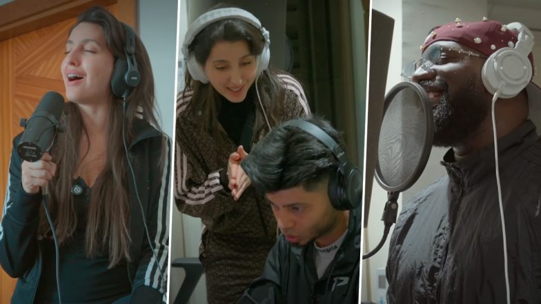 FIFA World Cup 2026: Nora Fatehi Shares Glimpse of Making Song &lsquo;SIIR SIIR&rsquo;, Says Made It With a Lot of Heart and Soul (Watch Video)