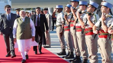 PM Modi France Visit 2026: Prime Minister Narendra Modi Lands in Nice for Bilateral Talks With President Emmanuel Macron (See Pics)