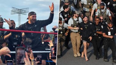 UFC Freedom 250: UFC Middleweight Champion Sean Strickland Escorted by Police for Making Epstein Jokes at White House Event (Watch Videos)