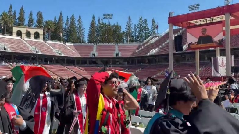Sundar Pichai Booed at Stanford Graduation Ceremony; Students Chant 'Free Palestine', Staging Walkout (Video)