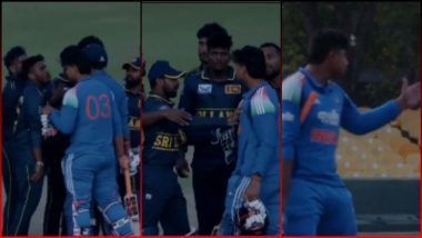 Vaibhav Sooryavanshi Involved in Heated Altercation, Pushes Sri Lanka A Player After Super Over Loss (Watch Video)
